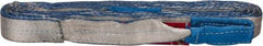 Value Collection - 18' Long x 2" Wide, 6,400 Lb Vertical Capacity, 2 Ply, Polyester Web Sling - 5,000 Lb Choker Capacity, with Eye & Eye (Twisted) - Americas Industrial Supply