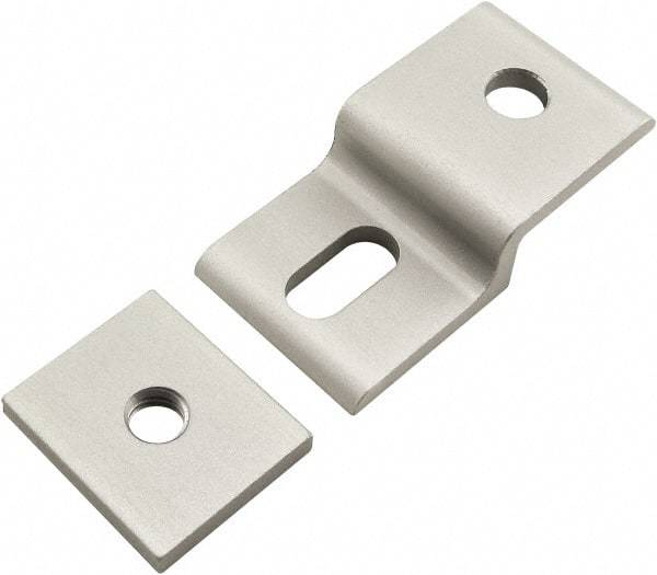 80/20 Inc. - 30mm Wide, Open Shelving Accessory/Component - Aluminum, Clear Anodized Finish, 58mm Long, Use with 30 Series & Bolt Kits 75-3615 & 11-8316 - Americas Industrial Supply