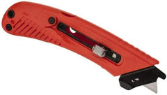 PHC - Retractable Utility Knife - 1-5/8" Blade, Red Plastic Handle, 1 Blade Included - Americas Industrial Supply