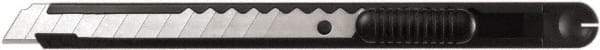 PHC - Snap Utility Knife - 9mm Blade, Black Metal Handle, 1 Blade Included - Americas Industrial Supply