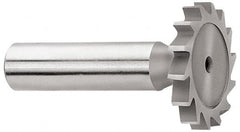 Whitney Tool Co. - 1-1/4" Diam x 1/8" Face Width, Cobalt, 18 Teeth, Shank Connection Woodruff Keyseat Cutter - Uncoated, 2-1/8" OAL x 1/2" Shank, Straight Teeth - Americas Industrial Supply