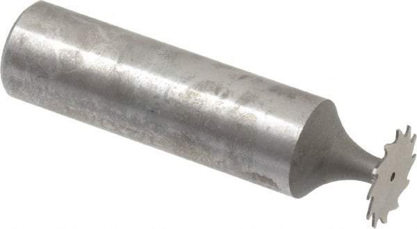 Whitney Tool Co. - 1/2" Diam x 1/64" Face Width, Cobalt, 12 Teeth, Shank Connection Woodruff Keyseat Cutter - Uncoated, 2-1/64" OAL x 1/2" Shank, Straight Teeth - Americas Industrial Supply