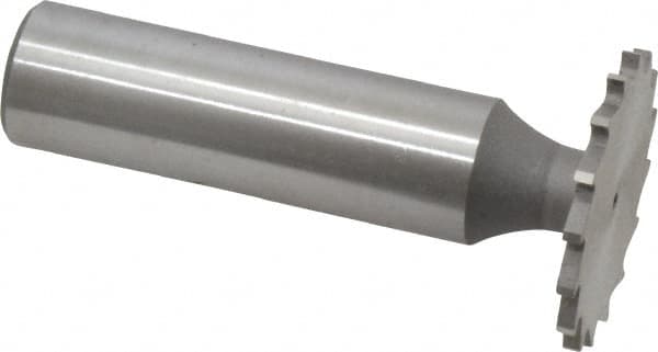 Whitney Tool Co. - 1" Diam x 1/16" Face Width, Cobalt, 16 Teeth, Shank Connection Woodruff Keyseat Cutter - Uncoated, 2-1/16" OAL x 1/2" Shank, Straight Teeth - Americas Industrial Supply