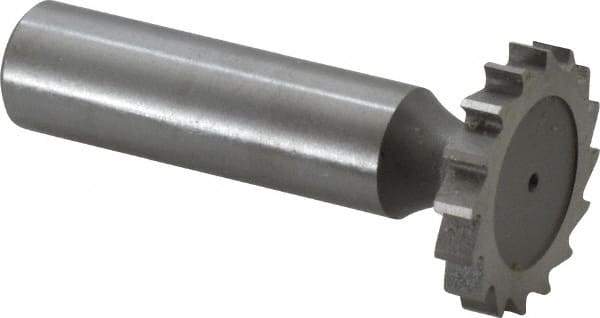 Whitney Tool Co. - 1" Diam x 11/64" Face Width, Cobalt, 16 Teeth, Shank Connection Woodruff Keyseat Cutter - Uncoated, 2-11/64" OAL x 1/2" Shank, Straight Teeth - Americas Industrial Supply