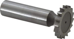 Whitney Tool Co. - 1" Diam x 11/64" Face Width, Cobalt, 16 Teeth, Shank Connection Woodruff Keyseat Cutter - Uncoated, 2-11/64" OAL x 1/2" Shank, Straight Teeth - Americas Industrial Supply