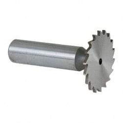 Whitney Tool Co. - 1-1/4" Diam x 1/16" Face Width, Cobalt, 18 Teeth, Shank Connection Woodruff Keyseat Cutter - Uncoated, 2-1/16" OAL x 1/2" Shank, Straight Teeth - Americas Industrial Supply
