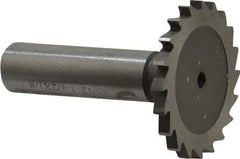 Whitney Tool Co. - 1-1/2" Diam x 1/8" Face Width, Cobalt, 20 Teeth, Shank Connection Woodruff Keyseat Cutter - Uncoated, 2-1/8" OAL x 1/2" Shank, Straight Teeth - Americas Industrial Supply