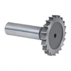 Whitney Tool Co. - 1-1/2" Diam x 3/16" Face Width, Cobalt, 20 Teeth, Shank Connection Woodruff Keyseat Cutter - Uncoated, 2-3/8" OAL x 1/2" Shank, Straight Teeth - Americas Industrial Supply