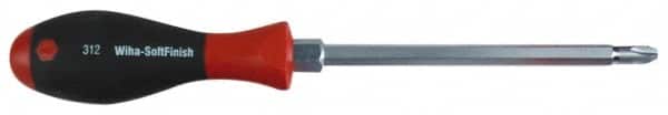 Wiha - #3, 10-11/16" OAL, Demolition Phillips Screwdriver - 6" Blade Length, Ergonomic Handle - Americas Industrial Supply