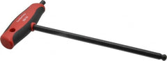Wiha - 8mm Hex, T-Handle Cushion Grip, Hex Key - 200mm OAL, Metric System of Measurement - Americas Industrial Supply