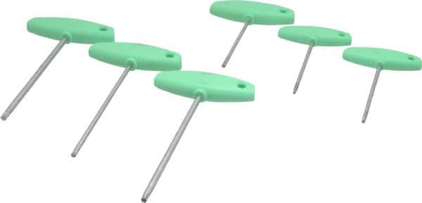 Wiha - 6 Piece IP10 to IP30 T-Handle Torx Plus Key Set - IP10, IP15, IP20, IP25, IP27, IP30 Torx Size - Americas Industrial Supply
