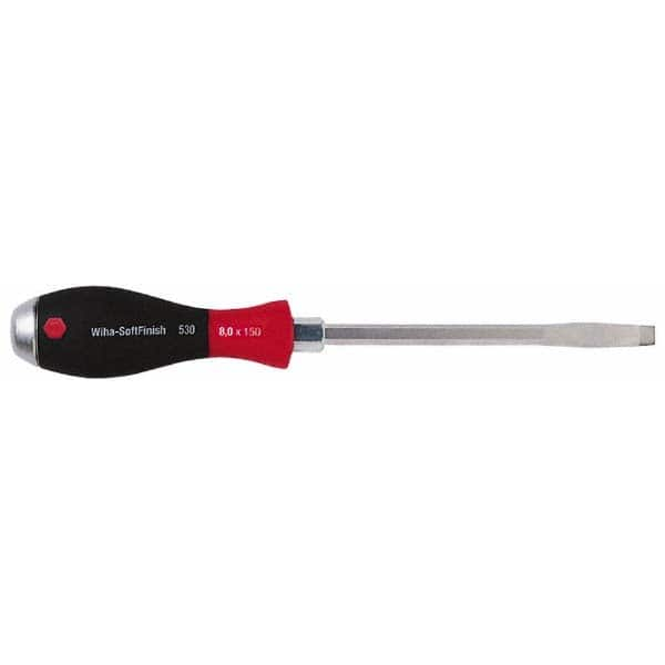 Wiha - 3/8" Blade Width, Standard Slotted Screwdriver - Exact Industrial Supply