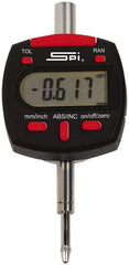 SPI - 0 to 0.5 Inch Range, 0.00005 Inch Resolution, Electronic Drop Indicator - Lithium Battery - Americas Industrial Supply