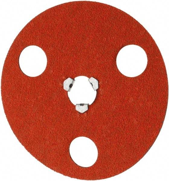 Norton - 5" Disc Diam, 60 Grit, Ceramic Alumina Quick Change Disc - Type S Attaching System, Coated, Medium Grade - Americas Industrial Supply