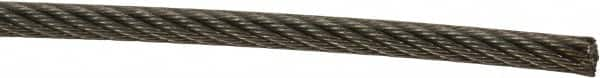 Loos & Co. - 1/8" x 3/32" Diam, Aircraft Cable - 920 Lb Breaking Strength, Material Grade Carbon Steel, 7 x 7 Strand Core, Nylon Coating - Americas Industrial Supply