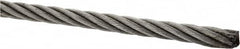 Loos & Co. - 3/16" Diam, Galvanized Steel Wire Rope - 4,200 Lb Breaking Strength, Material Grade Carbon Steel, 7 x 19 Strand Core - Americas Industrial Supply