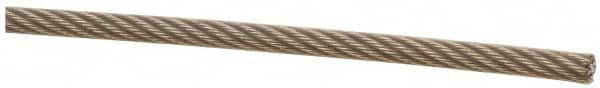 Loos & Co. - 1/8" x 3/32" Diam, Aircraft Cable - 920 Lb Breaking Strength, Material Grade 304 Stainless, 7 x 7 Strand Core, Nylon Coating - Americas Industrial Supply