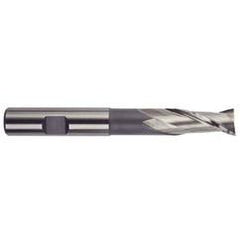 5/8 Dia. x 4-5/8 Overall Length 2-Flute Square End High Speed Steel SE End Mill-Round Shank-Center Cut-Uncoated - Americas Industrial Supply