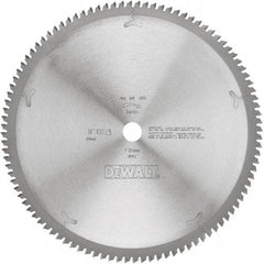 DeWALT - 14" Diam, 1" Arbor Hole Diam, 100 Tooth Wet & Dry Cut Saw Blade - Tungsten Carbide-Tipped, Standard Round Arbor - Americas Industrial Supply