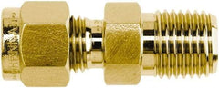 Brennan - 1/4" OD, Brass Male Connector - NPT Ends - Americas Industrial Supply