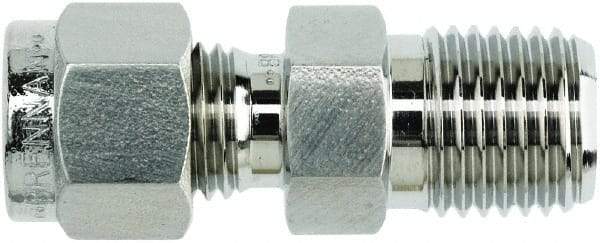 Brennan - 3/8" OD, Stainless Steel Male Connector - NPT Ends - Americas Industrial Supply