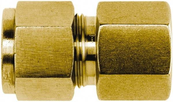 Brennan - 1/4" OD, Brass Female Connector - Comp x FNPT Ends - Americas Industrial Supply