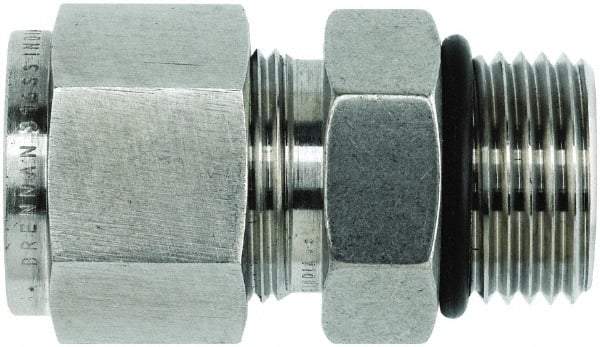 Brennan - 1/4" OD, Stainless Steel O-Seal Male Connector - Male ORB Ends - Americas Industrial Supply