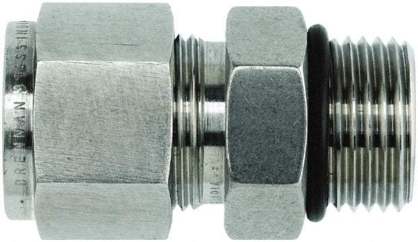 Brennan - 3/4" OD, Stainless Steel O-Seal Male Connector - Male ORB Ends - Americas Industrial Supply
