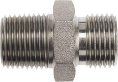 Brennan - 1/4" Stainless Steel Pipe Adapter - Hex Nipple - Americas Industrial Supply
