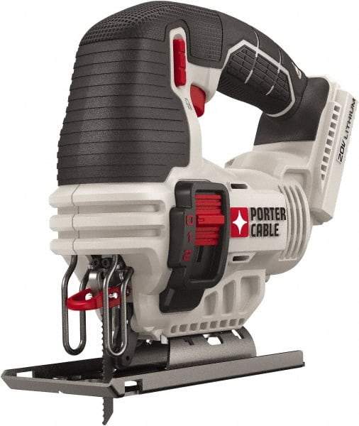 Porter-Cable - 20 Volt, 2,500 SPM, 3/4" Stroke Length, Lithium-Ion Cordless Jigsaw - 45° Cutting Angle, Series 20V MAX - Americas Industrial Supply