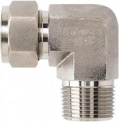 Brennan - 1/2" OD, Stainless Steel Male Elbow - MNPT Ends - Americas Industrial Supply