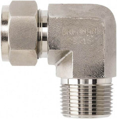 Brennan - 1/2" OD, Stainless Steel Male Elbow - Comp x MNPT Ends - Americas Industrial Supply