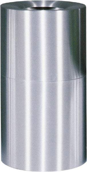 Rubbermaid - 21 Gal Aluminum Round Decorative Waste Receptacle With Top - Aluminum, 32" High - Americas Industrial Supply