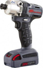 Ingersoll-Rand - 1/4" Drive 20 Volt Pistol Grip Cordless Impact Wrench & Ratchet - 1,700 RPM, 2,800 BPM, 165 Ft/Lb Torque, 2 Lithium-Ion Batteries Not Included - Americas Industrial Supply