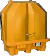 UltraTech - 66 Gal Sump, 3,000 Lb Capacity, 2 Drum, Polyethylene Spill Deck or Pallet - 57" Long x 31" Wide x 65" High, Liftable Fork, Drain Included, Inline Drum Configuration - Americas Industrial Supply