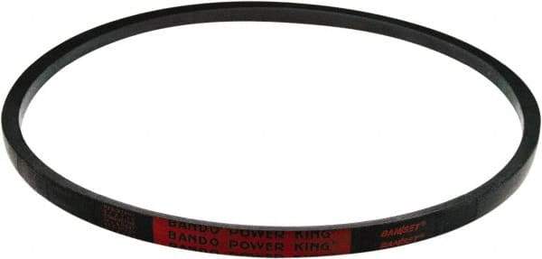Bando - Section B, 21/32" Wide, 188" Outside Length, V-Belt - Black, Power King, No. B185 - Americas Industrial Supply
