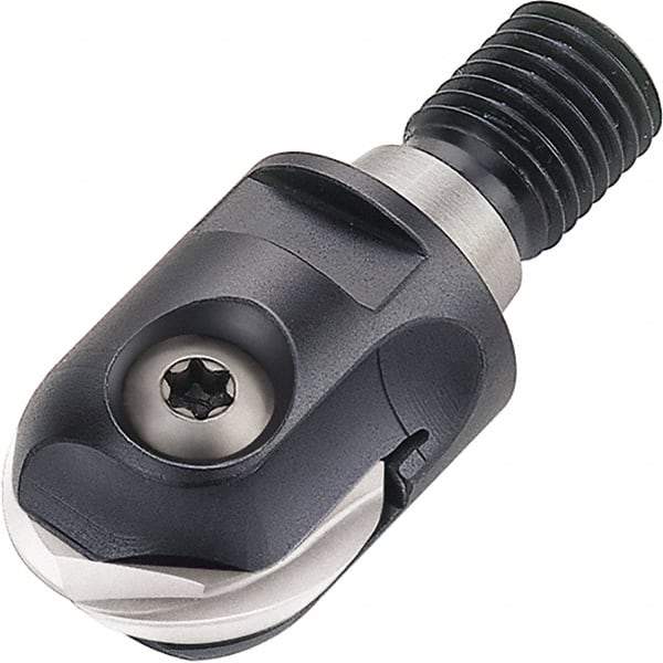 Walter - 16mm Cut Diam, 8mm Max Depth of Cut, 14.5mm Shank Diam, 43mm OAL, Indexable Ball Nose End Mill - 40,000 Max RPM - Americas Industrial Supply