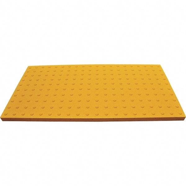 UltraTech - 5 Ft. Long x 2 Ft. Wide, Urethane Surface, Molded Bubble Entrance Matting - Outdoor, Heavy Traffic, Urethane, Yellow - Americas Industrial Supply