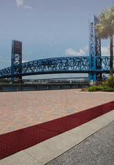 UltraTech - 2 Ft. Long x 2 Ft. Wide, Urethane Surface, Molded Bubble Entrance Matting - Outdoor, Heavy Traffic, Urethane, Red - Americas Industrial Supply