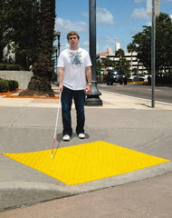 UltraTech - 2 Ft. Long x 2 Ft. Wide, Urethane Surface, Molded Bubble Entrance Matting - Outdoor, Heavy Traffic, Urethane, Yellow - Americas Industrial Supply