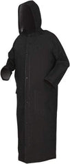 MCR Safety - Size S, Black, Rain Jacket - 2 Pockets, Attached Hood - Americas Industrial Supply