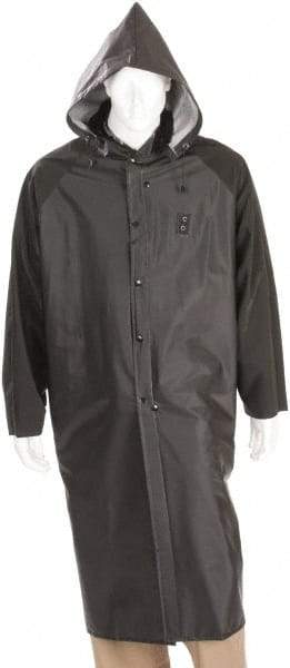 MCR Safety - Size 3XL, Black, Rain Jacket - 2 Pockets, Packable Hood - Americas Industrial Supply