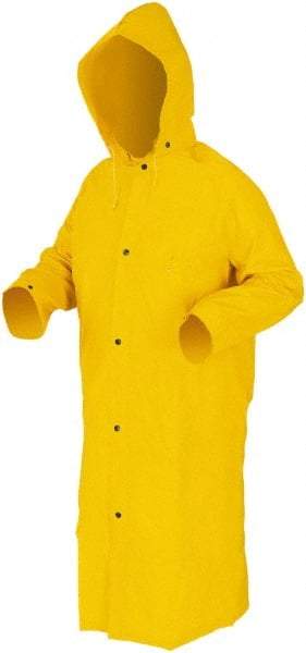 MCR Safety - Size 4XL, Yellow, Rain Jacket - 2 Pockets, Packable Hood - Americas Industrial Supply