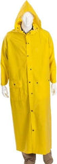 MCR Safety - Size L, Yellow, Rain Jacket - 2 Pockets, Attached Hood - Americas Industrial Supply