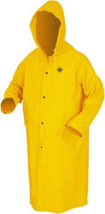 MCR Safety - Size XL, Yellow, Rain Jacket - 2 Pockets, Detachable Hood - Americas Industrial Supply