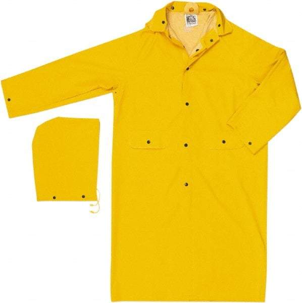 MCR Safety - Size XL, Yellow, Rain Jacket - 2 Pockets - Americas Industrial Supply