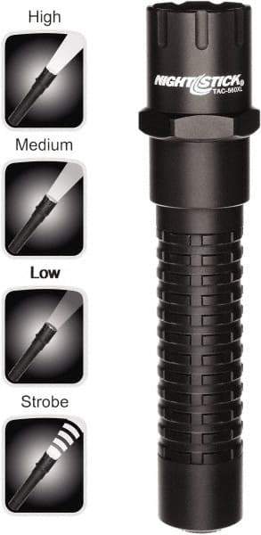 Bayco - LED Bulb, Industrial/Tactical Flashlight - Black Aluminum Body, CR123 Batteries - Americas Industrial Supply