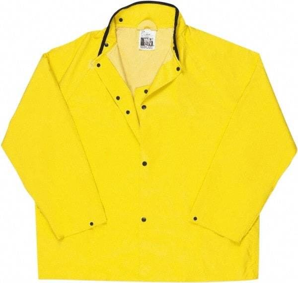 MCR Safety - Size M, Yellow, Rain Jacket - No Pockets - Americas Industrial Supply