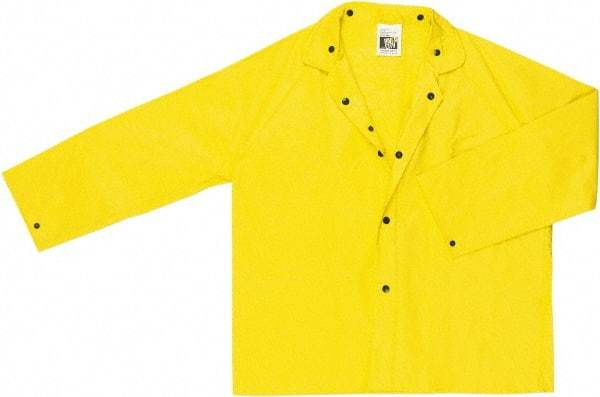 MCR Safety - Size 5XL, Yellow, Rain Jacket - 2 Pockets, Detachable Hood - Americas Industrial Supply