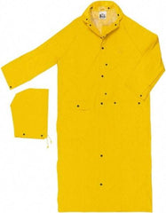 MCR Safety - Size L, Yellow, Rain Jacket - 2 Pockets, Detachable Hood - Americas Industrial Supply